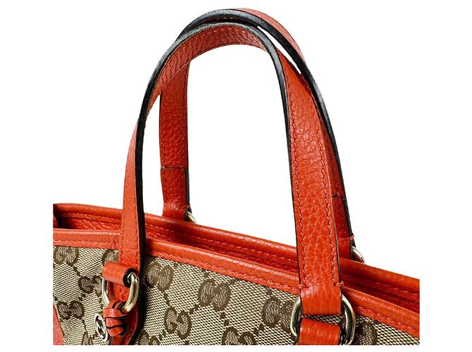 Borsa a mano Gucci in tela GG e pelle - vista 10