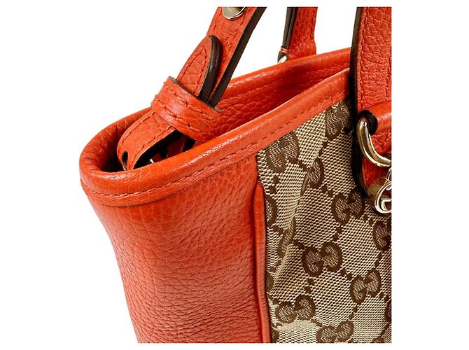 Borsa a mano Gucci in tela GG e pelle - vista 7