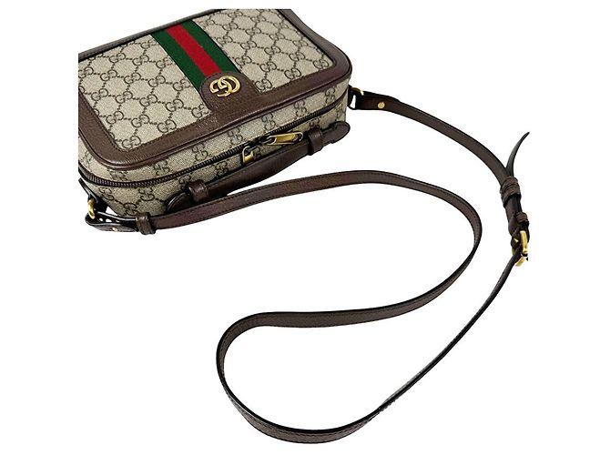 Borsa a tracolla Gucci Ophidia GG Supreme Canvas Leather - vista 10