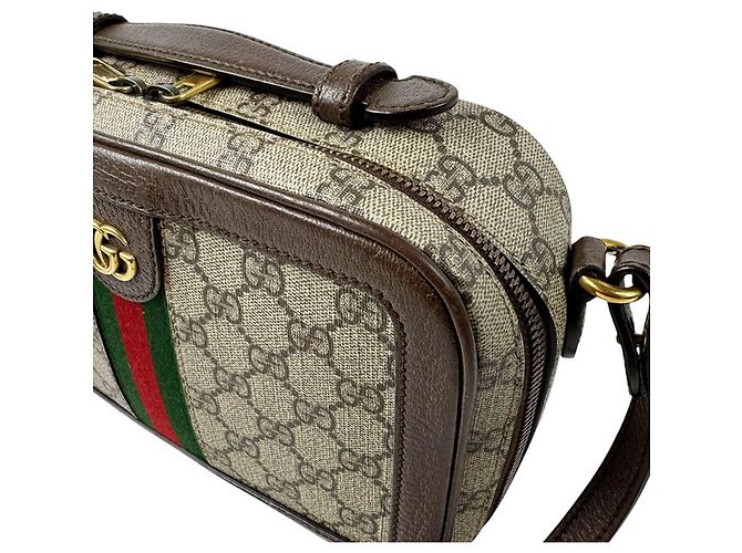 Borsa a tracolla Gucci Ophidia GG Supreme Canvas Leather - vista 6