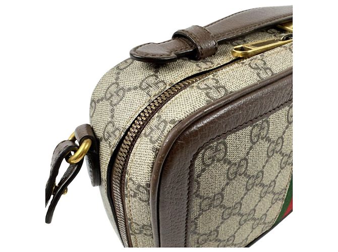 Borsa a tracolla Gucci Ophidia GG Supreme Canvas Leather - vista 7