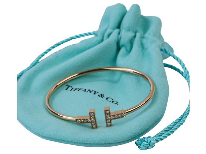Autre Marque Bracciale a catena Tiffany T con diamante in oro 18K - vista 11