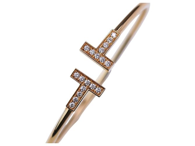 Autre Marque Bracciale a catena Tiffany T con diamante in oro 18K - vista 2