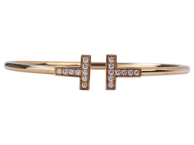 Autre Marque Bracciale a catena Tiffany T con diamante in oro 18K - vista 3