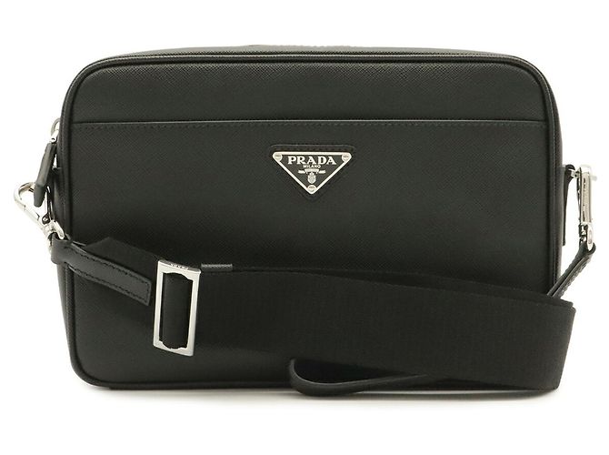 Saffiano Prada Brique Triangle Shoulder Bag - view 2
