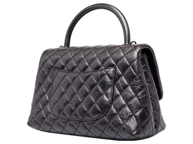 Coco Handle Borsa Chanel Matelassé 29 in Gray Gunmetal - vista 2
