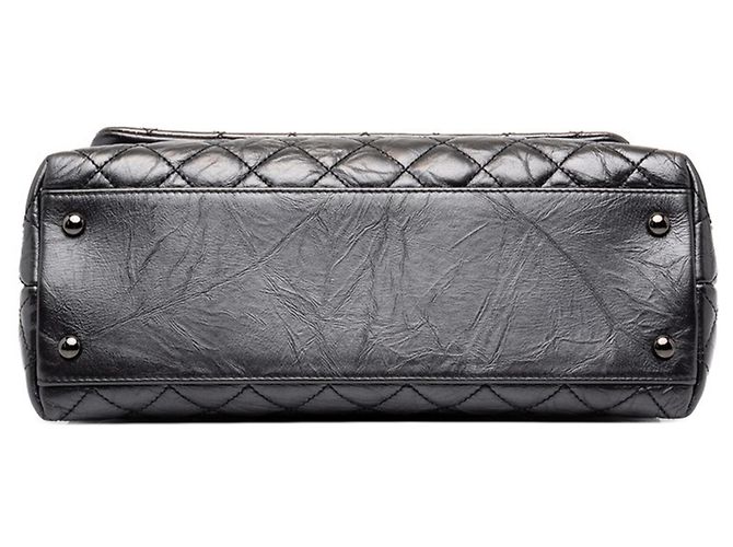 Coco Handle Borsa Chanel Matelassé 29 in Gray Gunmetal - vista 3