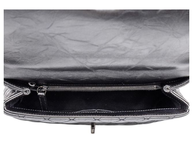 Coco Handle Borsa Chanel Matelassé 29 in Gray Gunmetal - vista 4