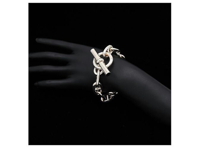 Hermès Pulseira de Berloques Hermes Chaine d'Ancre TGM Silver - vista 6