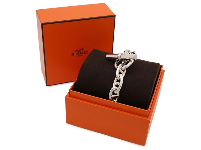 Hermès Pulseira de Berloques Hermes Chaine d'Ancre TGM Silver - vista 7