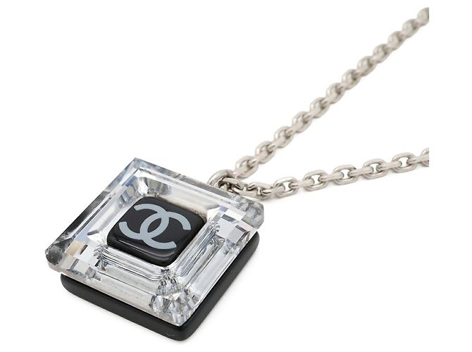 Colgante de Collar Cubo Cuadrado CHANEL Coco Mark - vista 4