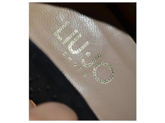 Liu.Jo Liu Jo Schwarze Wildleder-Pumps mit Strass-Applikationen - Ansicht 7