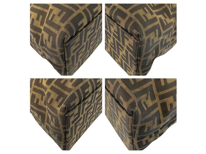 Fendi Zucca Canvas Leather Tote Bag - view 2