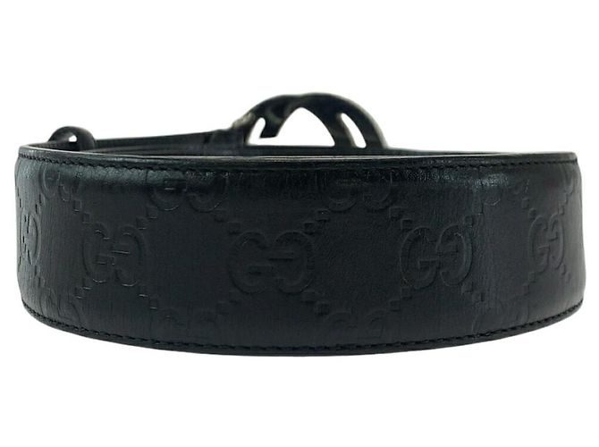 Cinturón de cuero GucciSima Interlocking GUCCI - vista 2