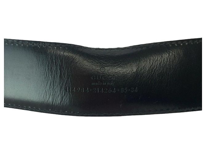Cinturón de cuero GucciSima Interlocking GUCCI - vista 8