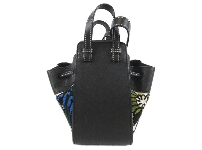 Borsa a tracolla Loewe Hammock Drawstring Mini in vitello e tela - vista 2
