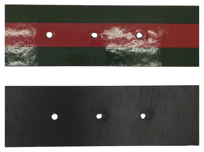 Cinturón de cuero GUCCI con estampado GG y banda Web - vista 6
