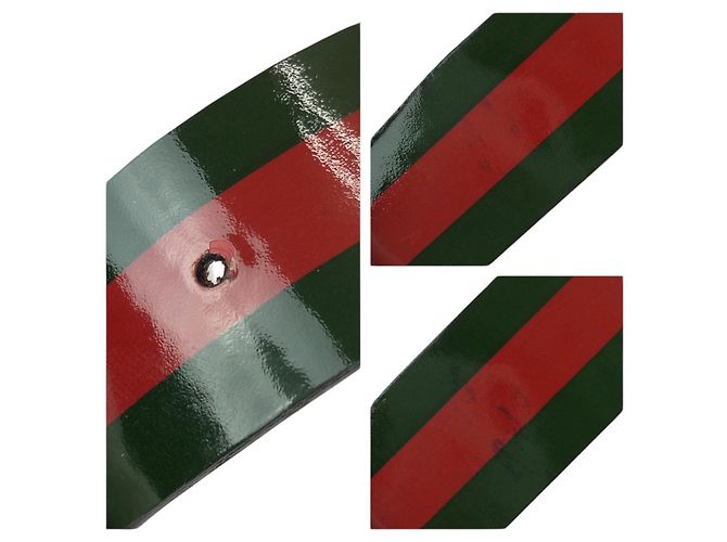 Cinturón de cuero GUCCI con estampado GG y banda Web - vista 9