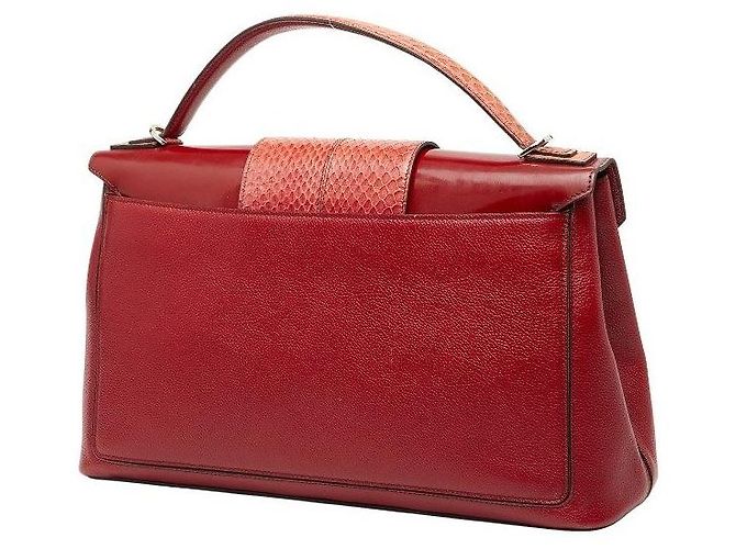 Sac 2 voies Cartier Classic Feminine en cuir, python et émail - vue 2