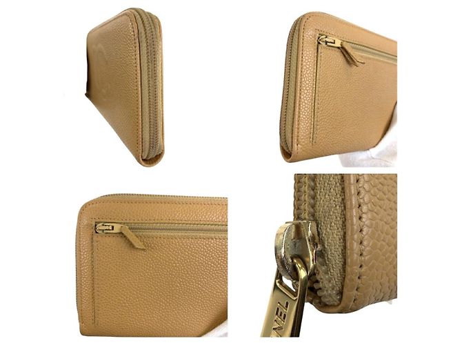 Carteira longa Chanel Coco Mark em couro caviar - vista 6