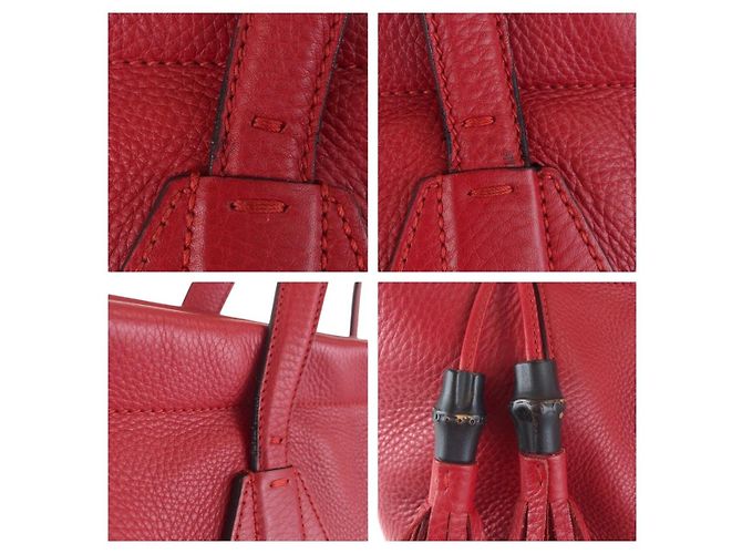Saco Tote Gucci Bamboo em couro - vista 5