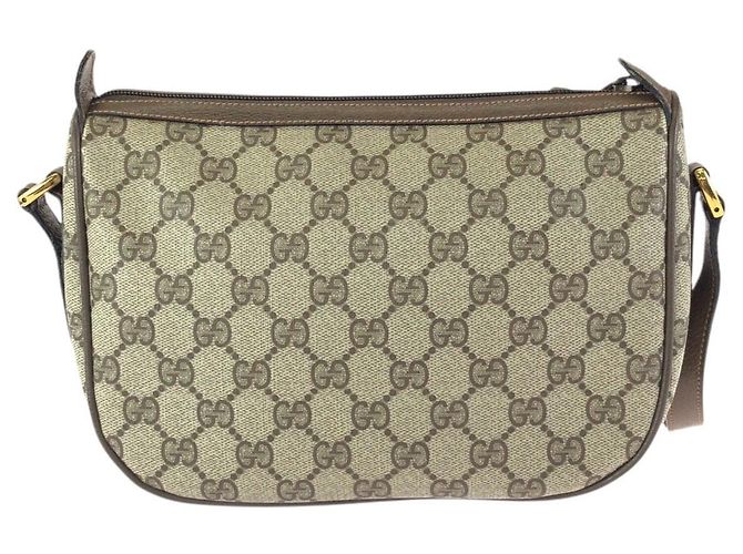 BORSA A TRACCOLLA GUCCI OLD GUCCI SHERRY LINE GG SUPREME CANVAS - vista 2