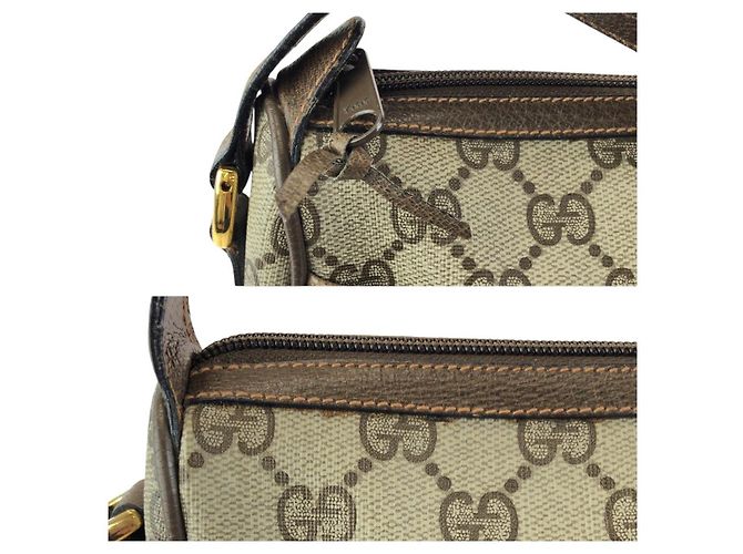 BORSA A TRACCOLLA GUCCI OLD GUCCI SHERRY LINE GG SUPREME CANVAS - vista 5