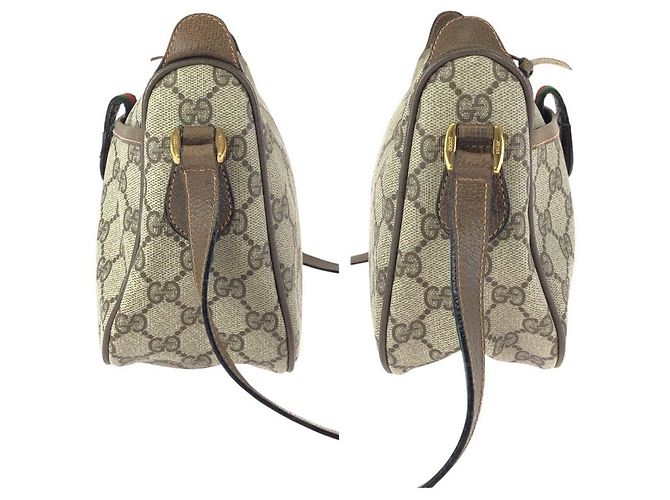 BORSA A TRACCOLLA GUCCI OLD GUCCI SHERRY LINE GG SUPREME CANVAS - vista 8