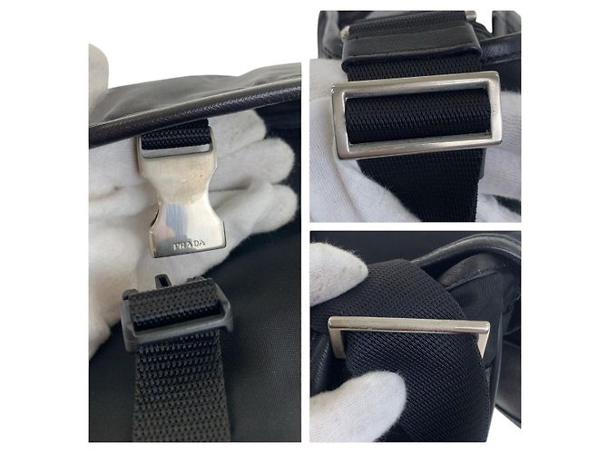 Borsa a tracolla PRADA in Tessuto con placca logo triangolare - vista 6