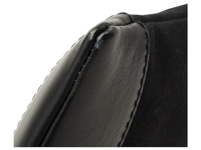 Borsa a pochette Balenciaga Navy Clip in tela e pelle - vista 5