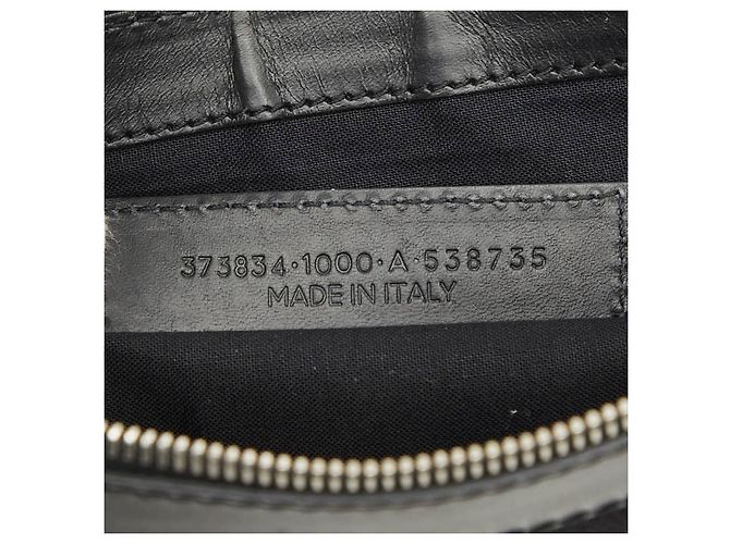 Borsa a pochette Balenciaga Navy Clip in tela e pelle - vista 8