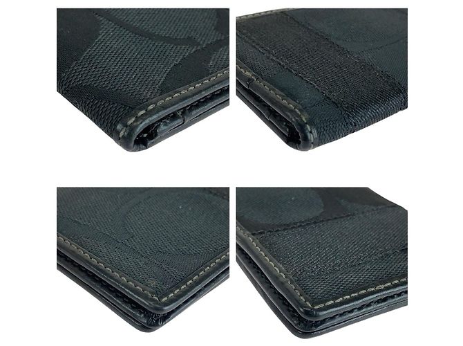 COACH Signature Canvas Leather Card Case - view 4