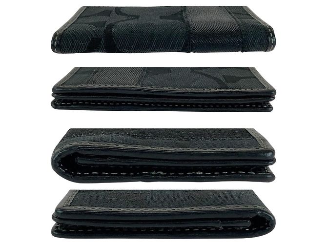 COACH Signature Canvas Leather Card Case - view 5
