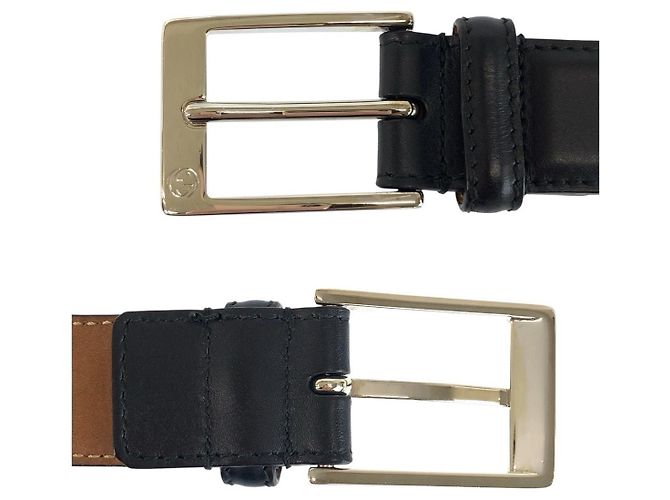 Gucci Gürtel aus schwarzem Leder - Ansicht 6