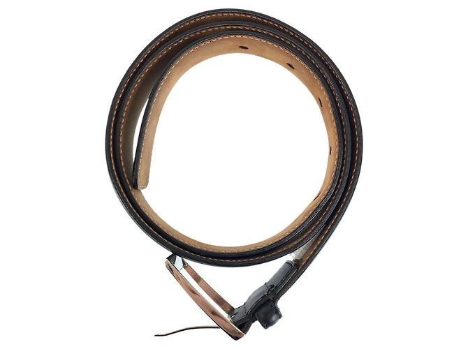 Gucci Gürtel aus schwarzem Leder - Ansicht 8