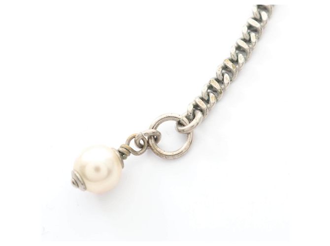 Collar Chanel Dorado de Metal y Perlas - vista 6