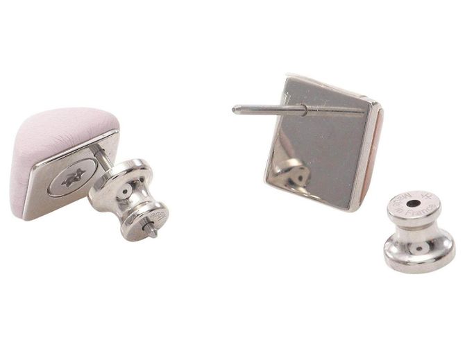 Hermès Pendientes Hermes Medor GuaiNe PM en acero inoxidable y Swift - vista 2