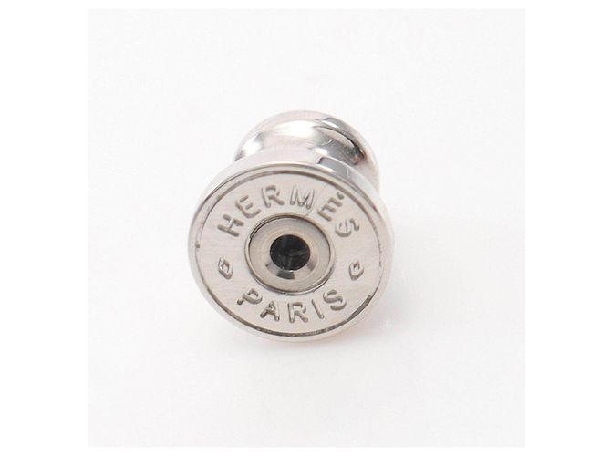Hermès Pendientes Hermes Medor GuaiNe PM en acero inoxidable y Swift - vista 3