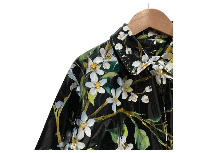 Dolce & Gabbana Abrigo Dolce&Gabbana de PVC recubierto con estampado floral - vista 2