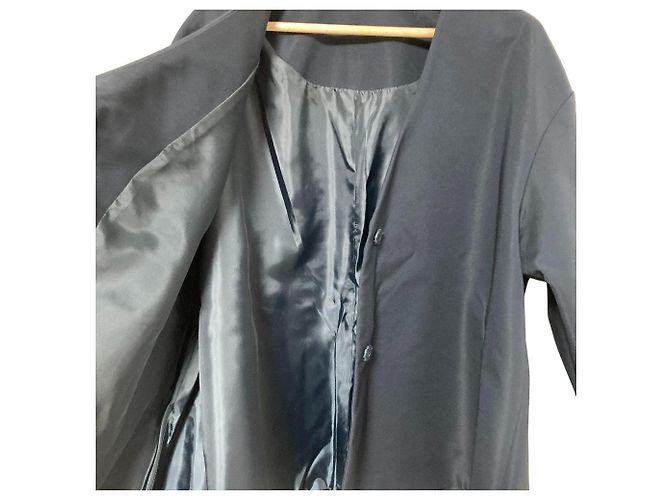 Autre Marque Casaco curto evasê sem gola elegante - vista 4