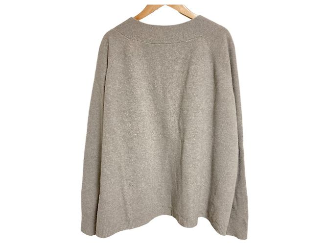 Autre Marque Deuxieme Classe Oversized Strickpullover aus Wolle und Kaschmir mit V-Ausschnitt - Ansicht 2