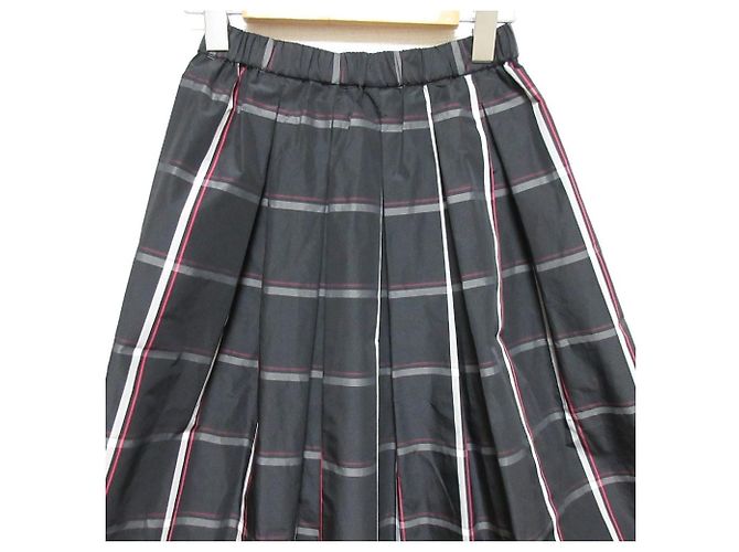 theory luxe ELOISE APPO S STR Check Skirt - vista 3