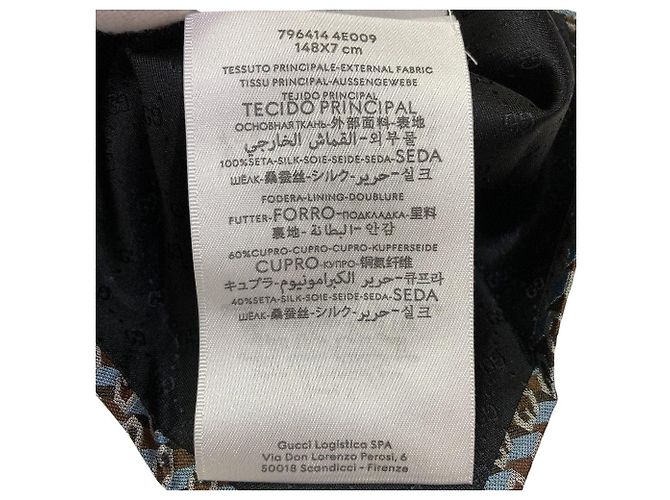 Gravata de seda jacquard Gucci G Logo - vista 10