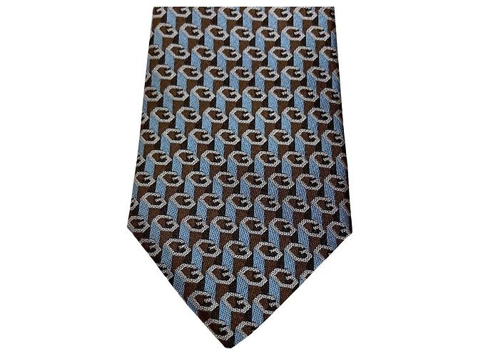 Gravata de seda jacquard Gucci G Logo - vista 2
