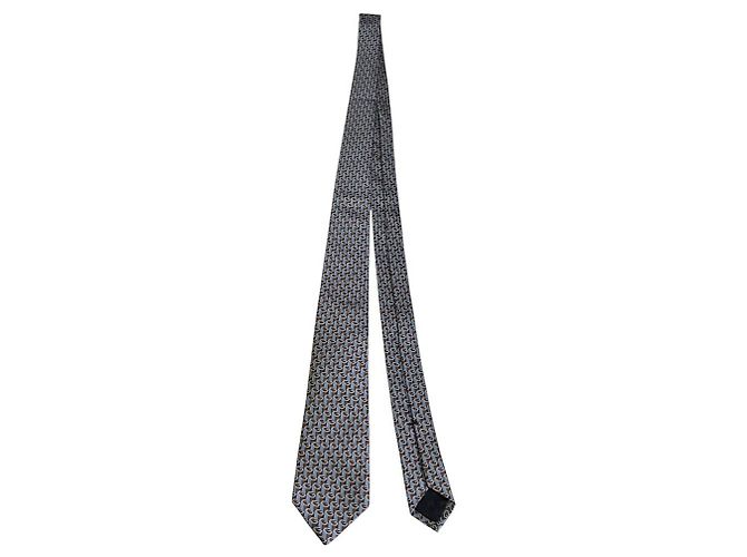 Gravata de seda jacquard Gucci G Logo - vista 3