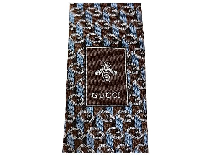 Gravata de seda jacquard Gucci G Logo - vista 6