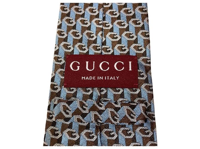 Gravata de seda jacquard Gucci G Logo - vista 7