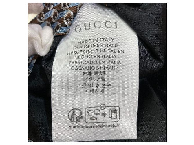 Gravata de seda jacquard Gucci G Logo - vista 8
