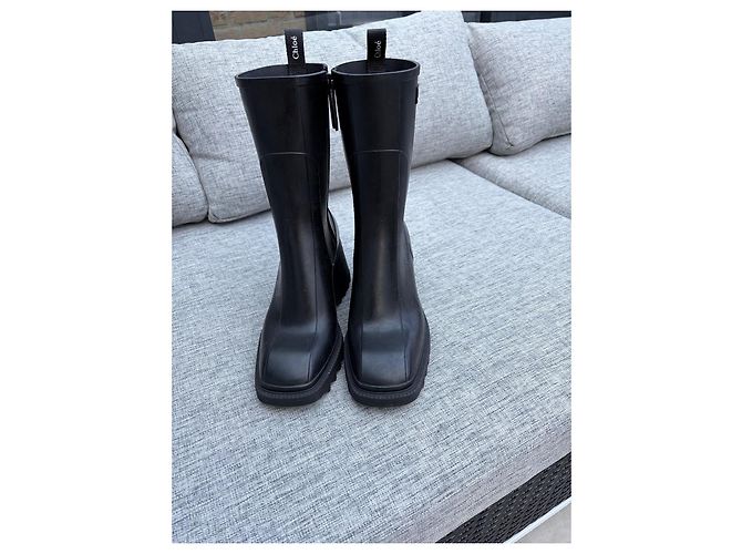 Chloé Damen Stiefel Schwarz Gummi - Ansicht 3