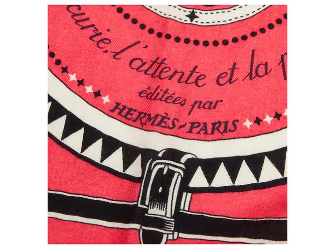 Hermès Sciarpa in cashmere e seta rosa Hermes - vista 3